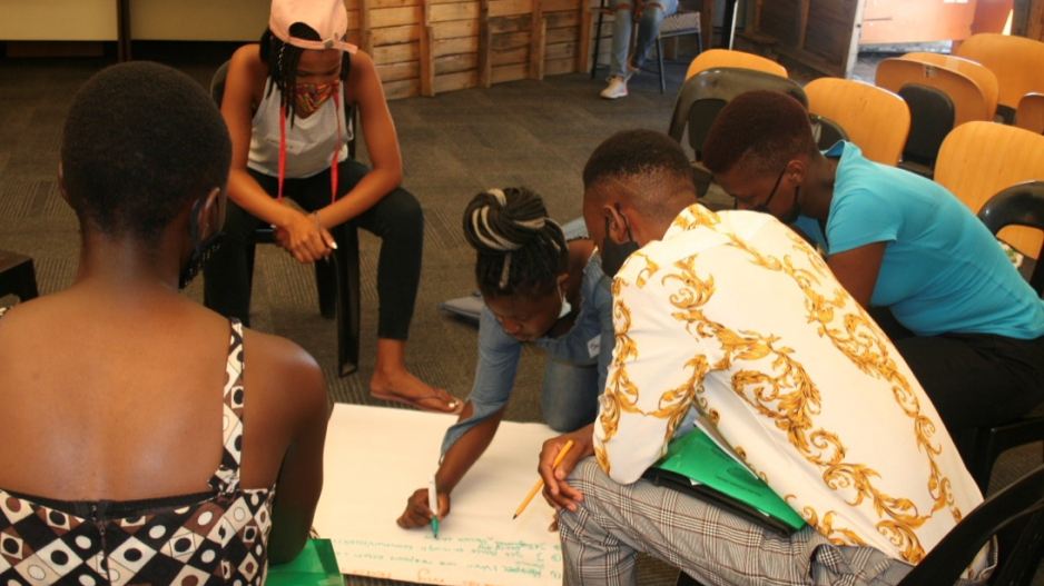 Participants engaging in inner healing activities during the Creators or Peace workshops in Johannesburg. 